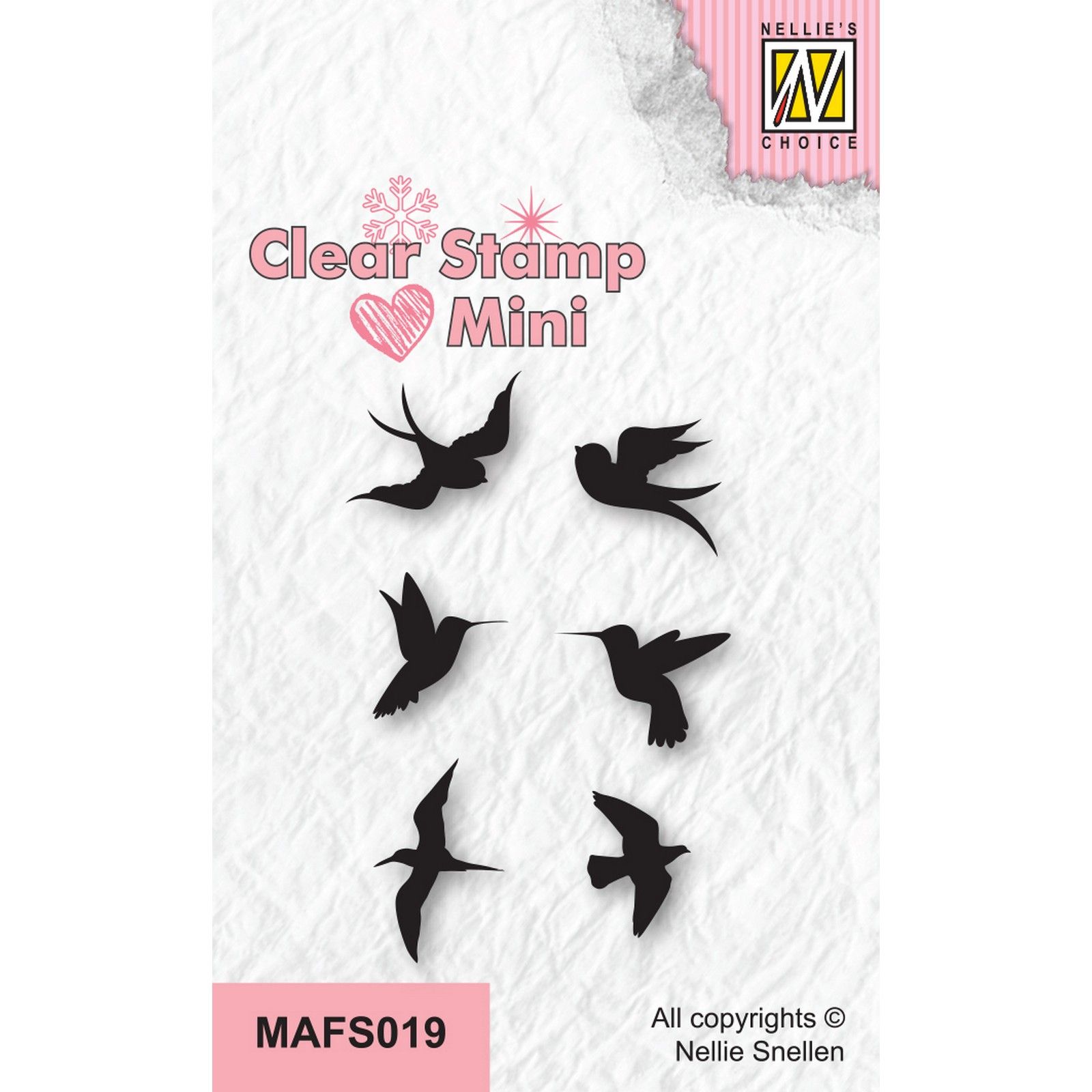 Nellie's Choice • Mini Clear Stempels Birds-1