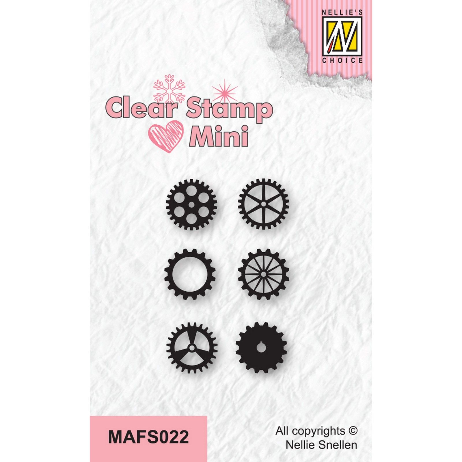 Nellie's Choice • Mini Clear Stamps Cogwheels