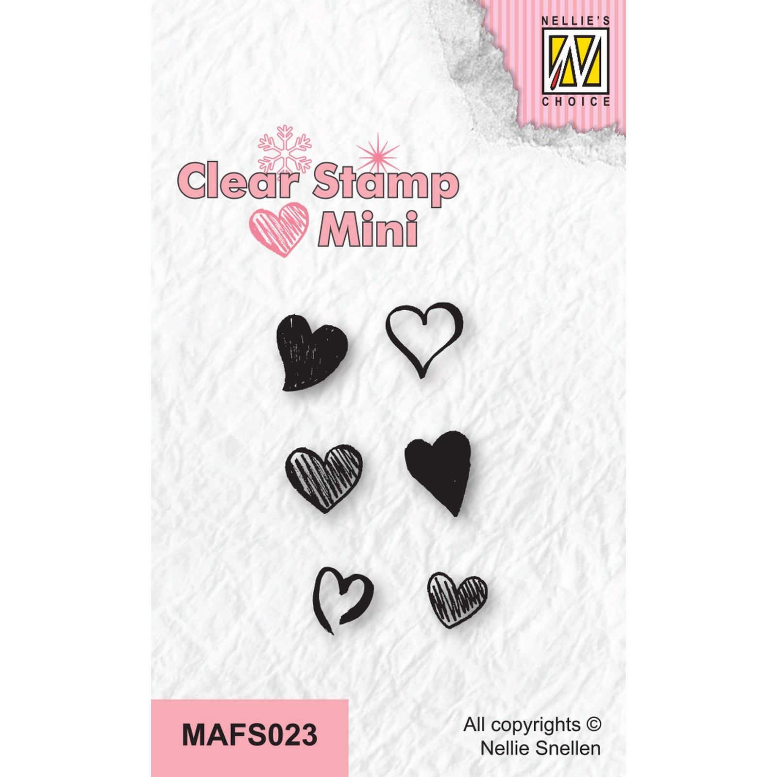 Nellie's Choice • Mini Clear Stamps Hearts-2