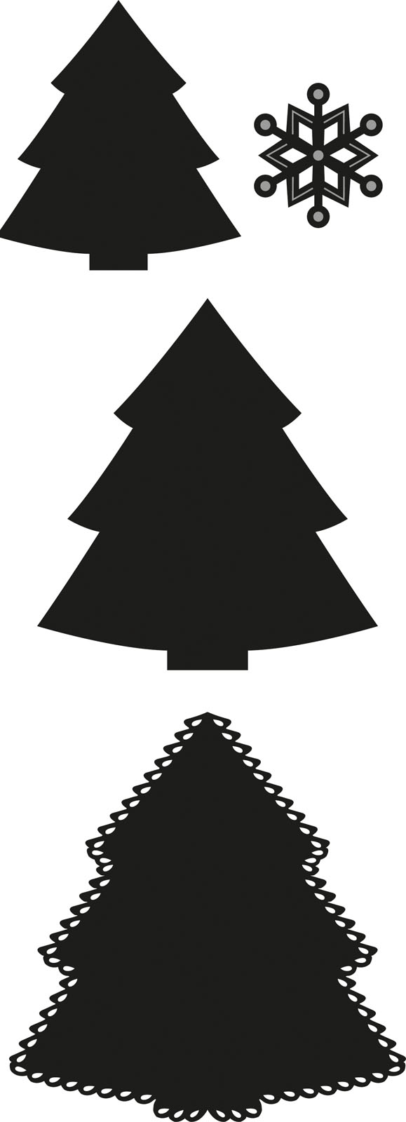 Marianne Design • Craftables cut- embosstencil Christmas tree shapes