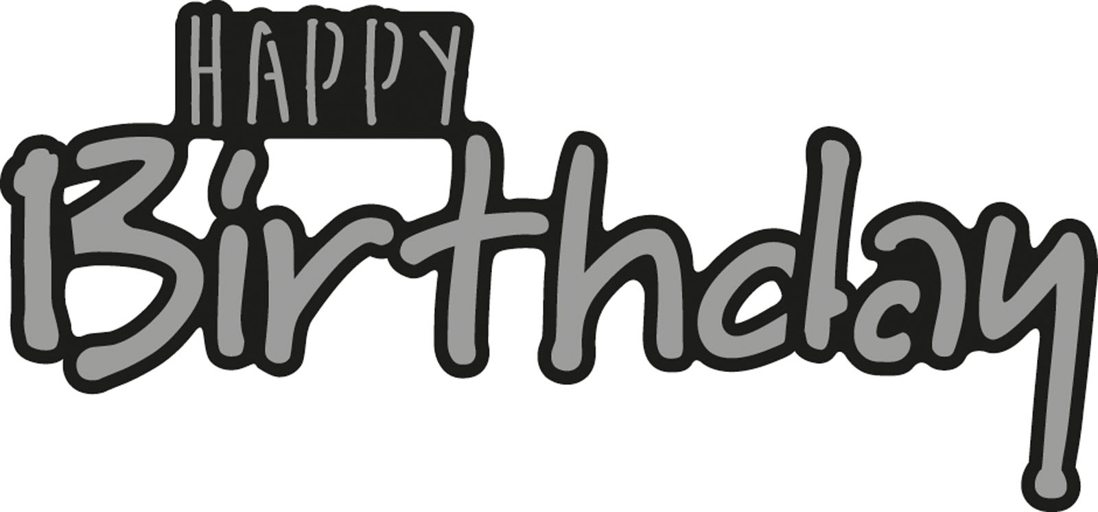 Marianne Design • Craftables Coupe- pochoir d'embossage en anglais "Happy birthday"