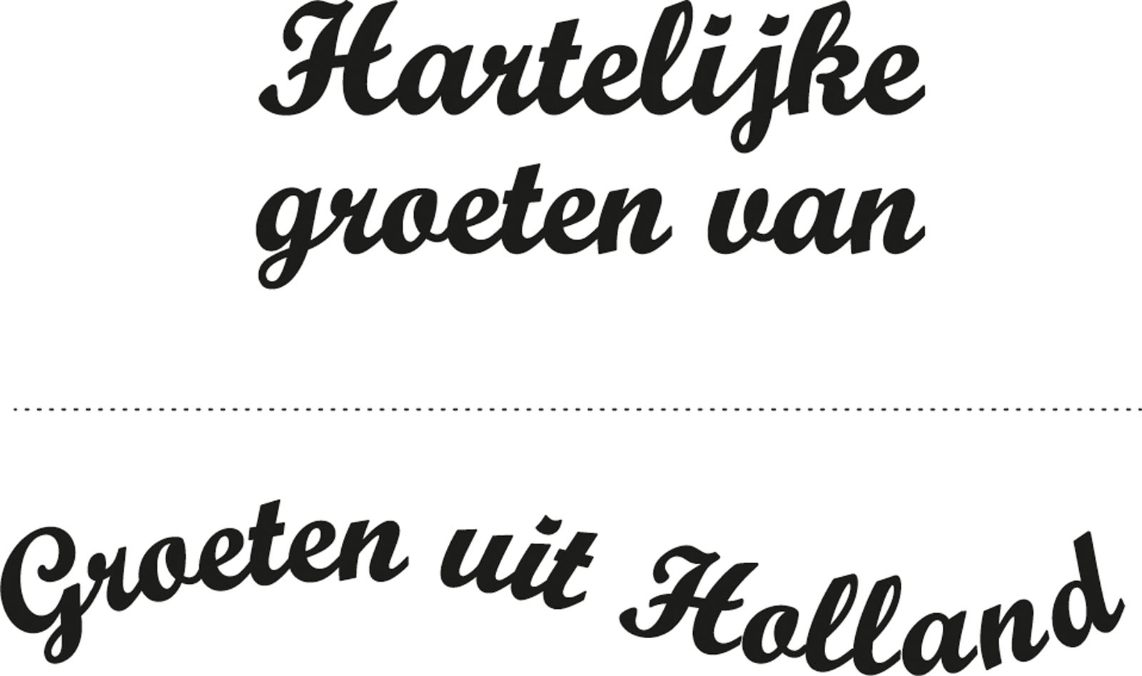 Marianne Design • Sello transparente en Neerlandés "Groeten uit holland"