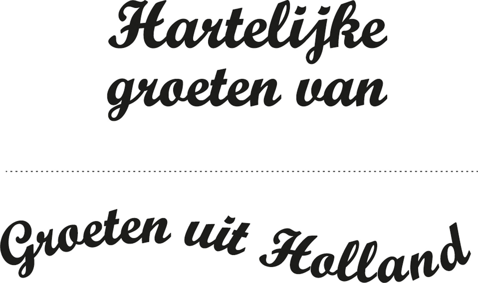 Marianne Design • Clear stempel Nederlands "Groeten uit holland"