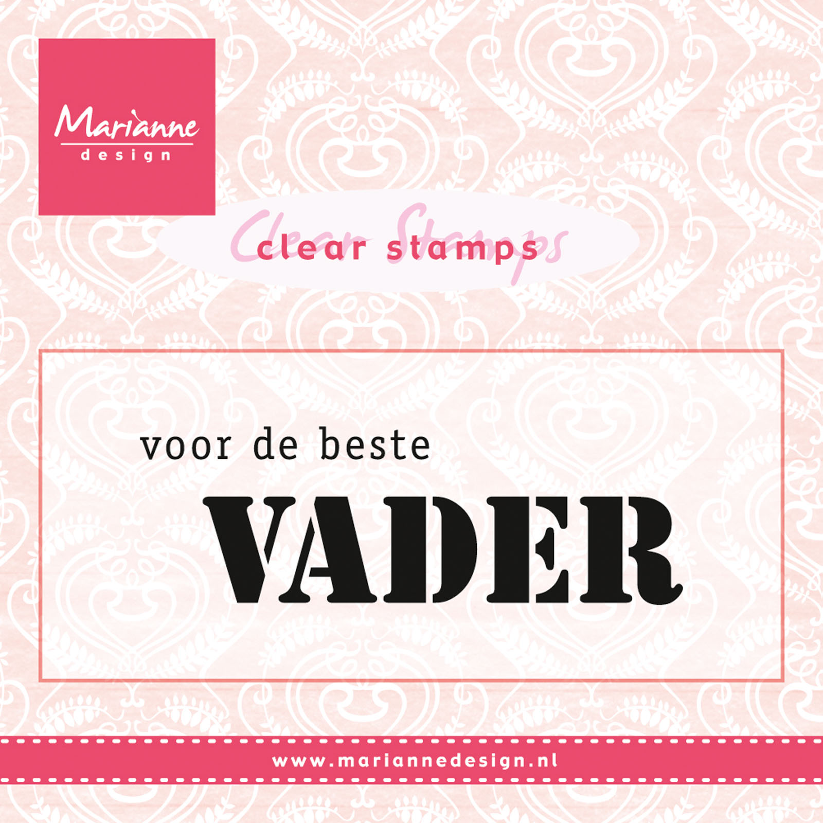 Marianne Design • Sello transparente en Neerlandés "Voor de beste vader"