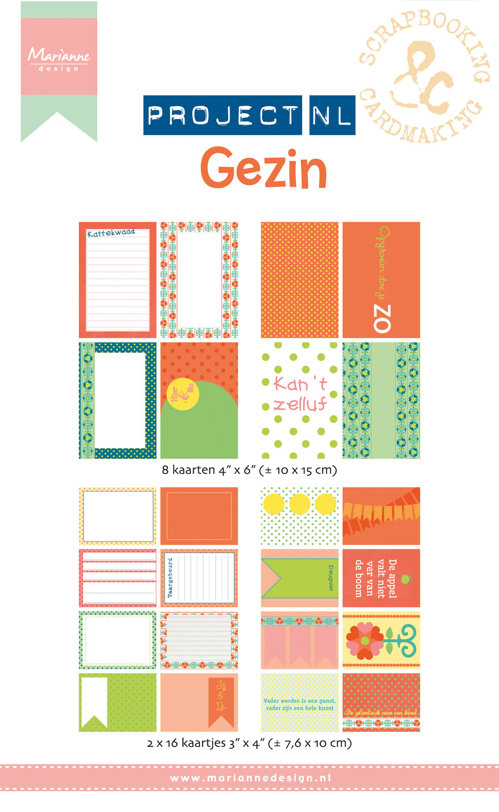 Marianne Design • Dutch card set Project NL "Gezin"