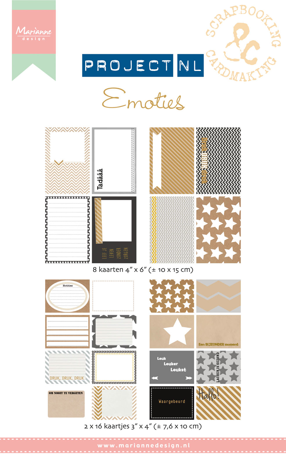 Marianne Design • Dutch card set Project NL "Emoties"