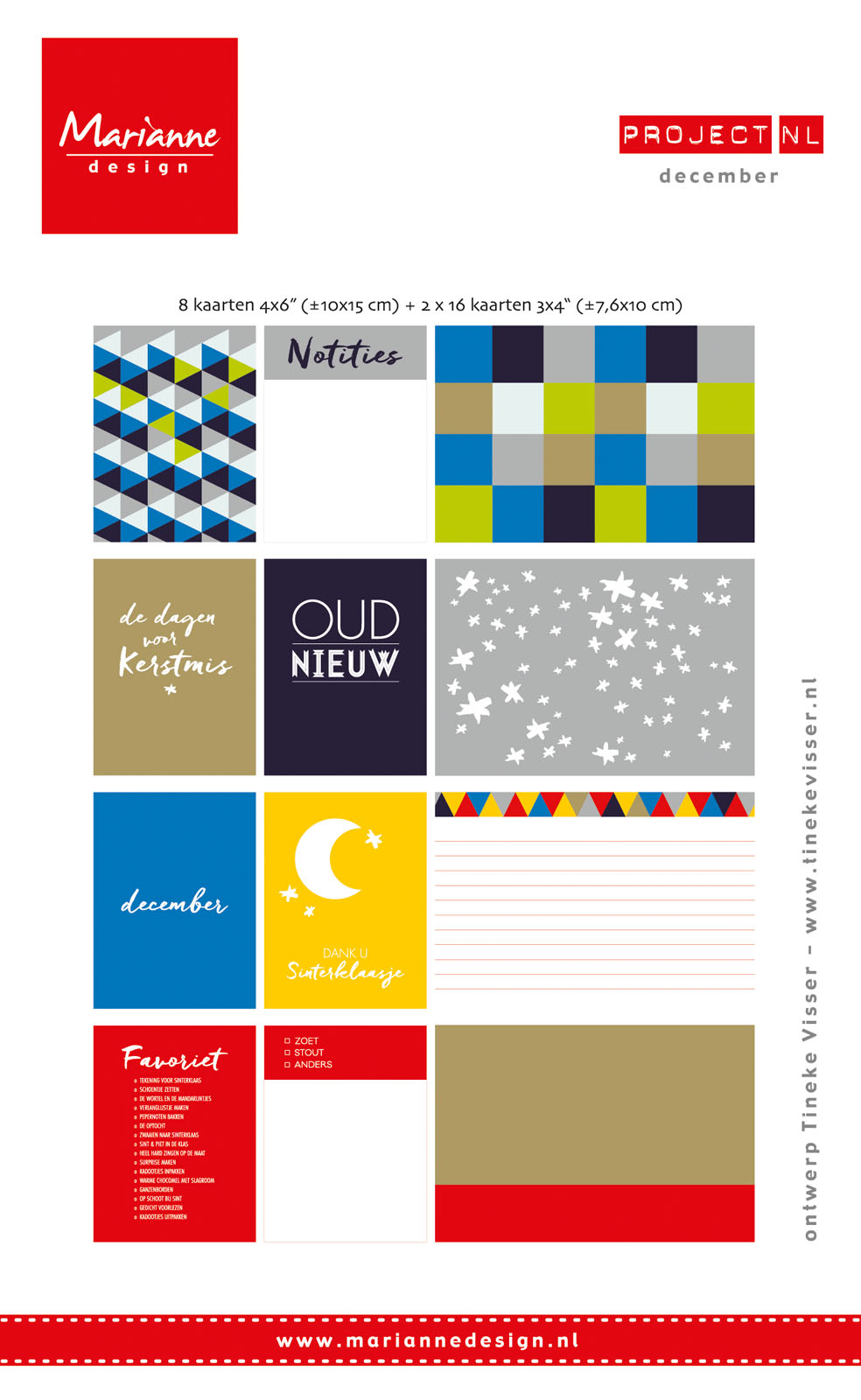 Marianne Design • Dutch card set decoration "December"