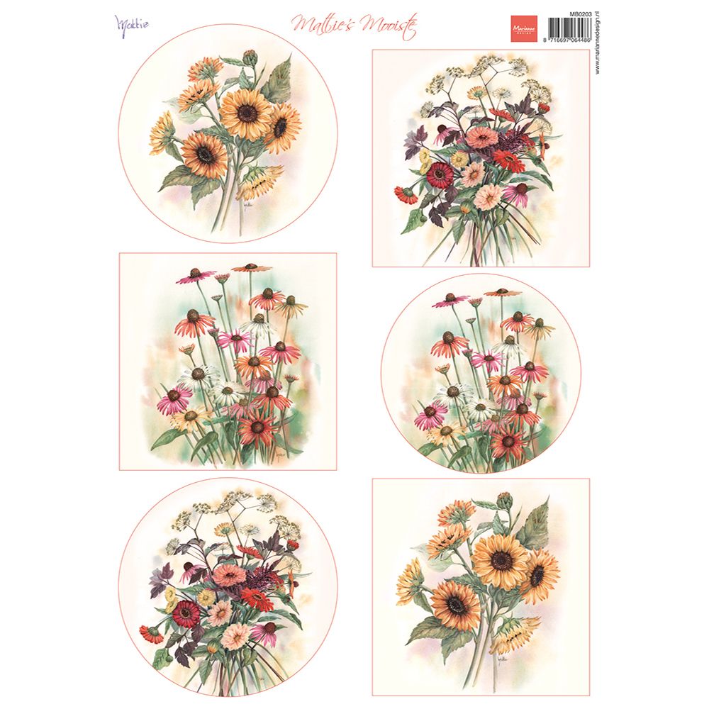 Marianne Design • Feuille de découpe Mattie's Mooiste Autumn Bouquets