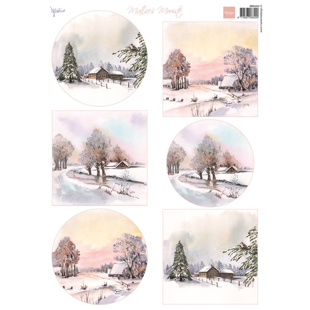 Marianne Design • Feuille de découpe Mattie's Mooiste Winter Landscape