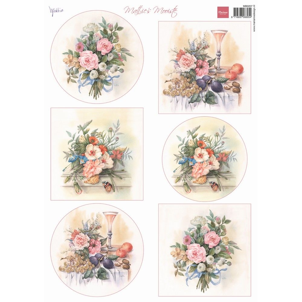 Marianne Design • Mattie's Mooiste Schneidebogen Spring Bouquets A4