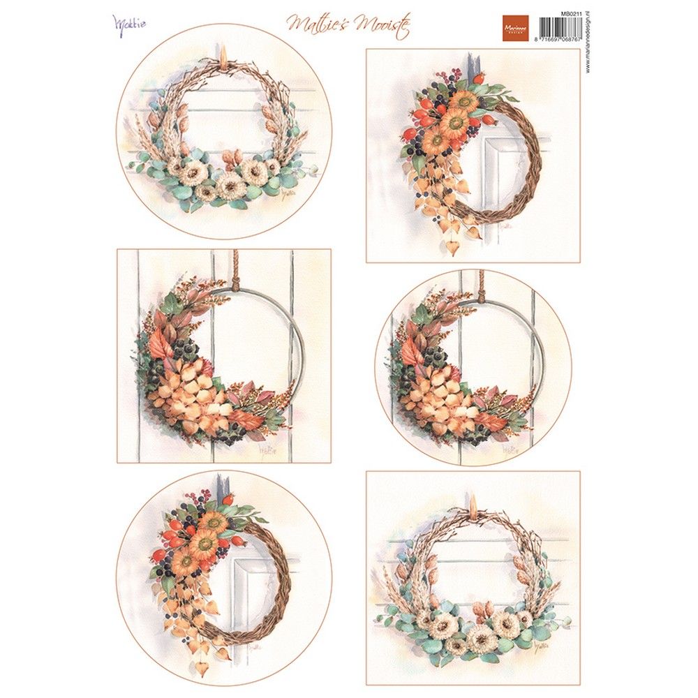 Marianne Design • Decoupage Mattie Mooiste Autumn Wreaths