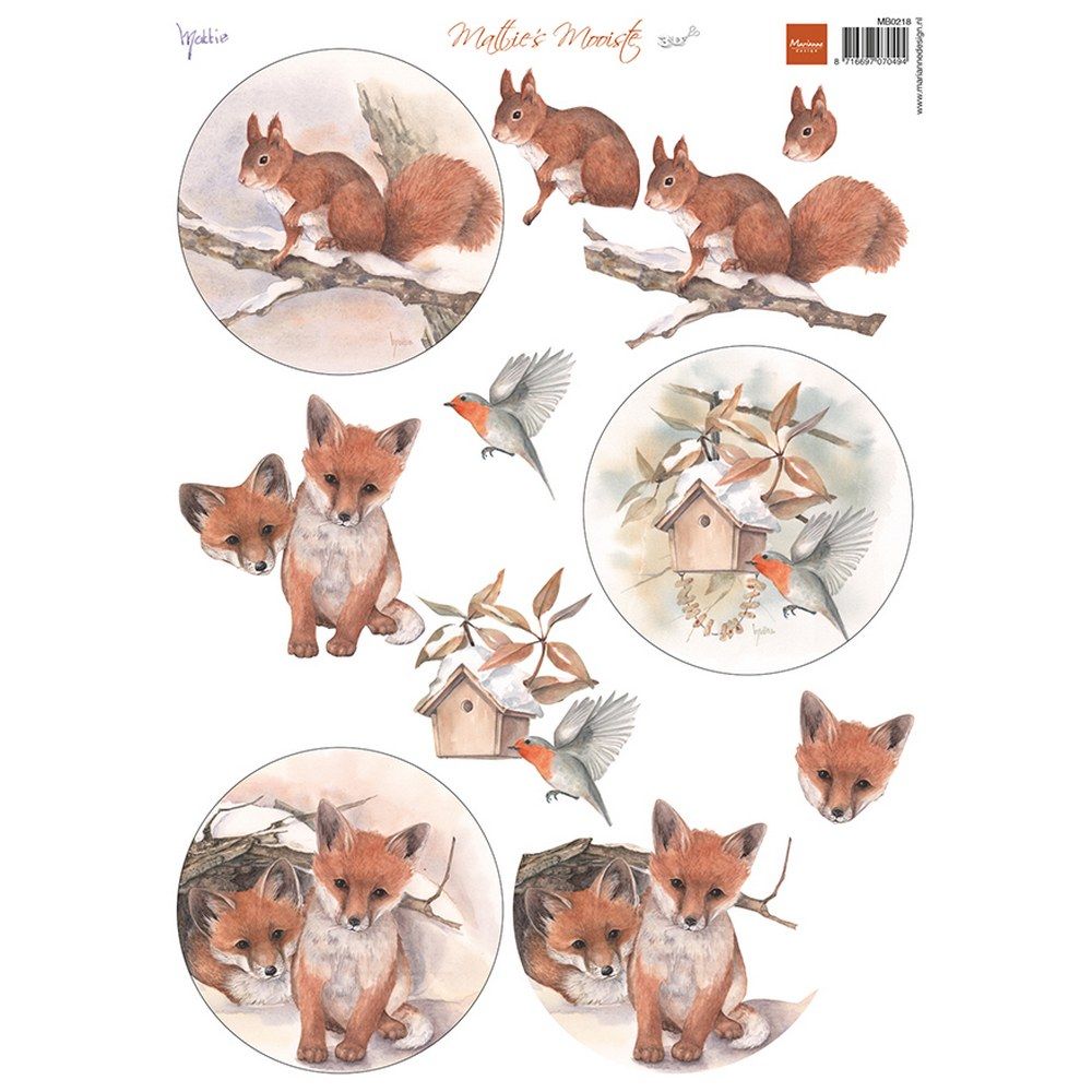 Marianne Design • Mattie's Mooiste Decoupage 3D Squirrel