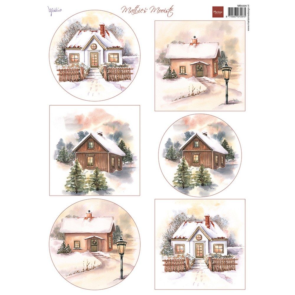 Marianne Design • Decoupage Mattie's Mooiste Winter Cottages 