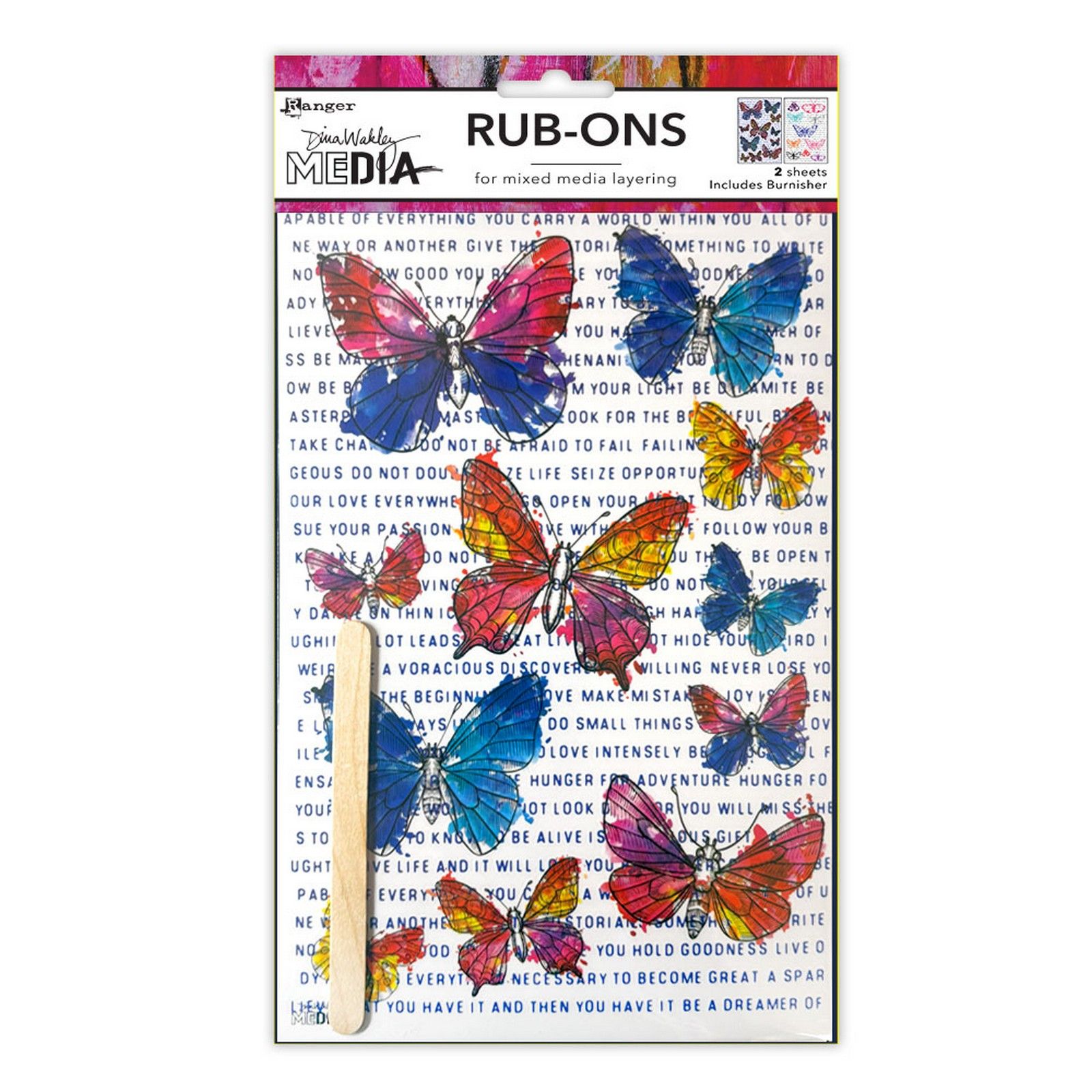 Ranger • Dina Wakley MEdia Rub-ons Flutters