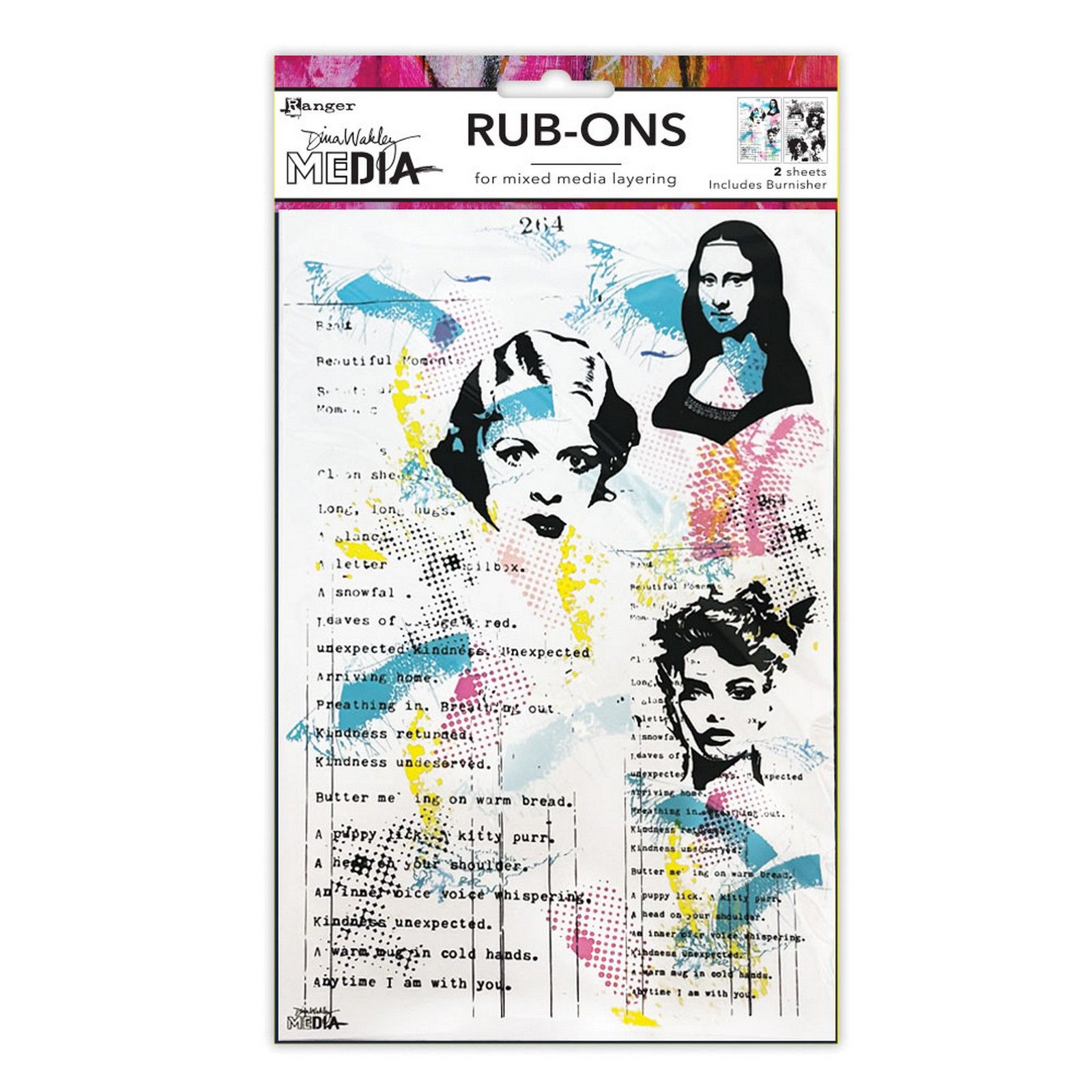Ranger • Dina Wakley MEdia Rub-Ons On Their Mind