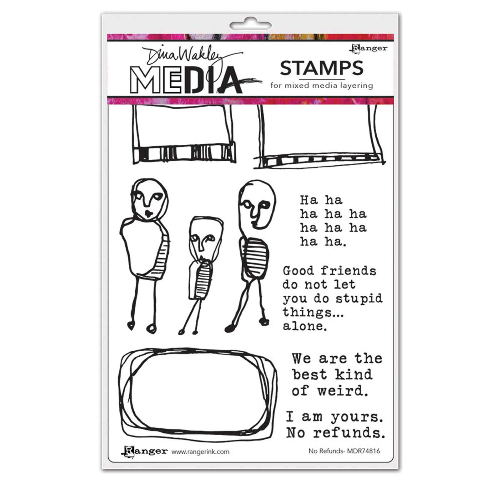 Ranger • Dina Wakley Media cling stamps No refunds