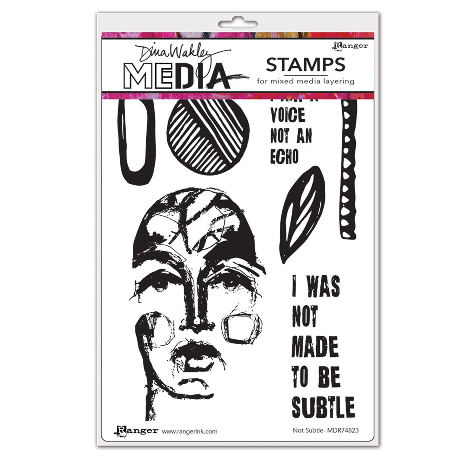 Ranger • Dina Wakley Media cling stamps Not subtle