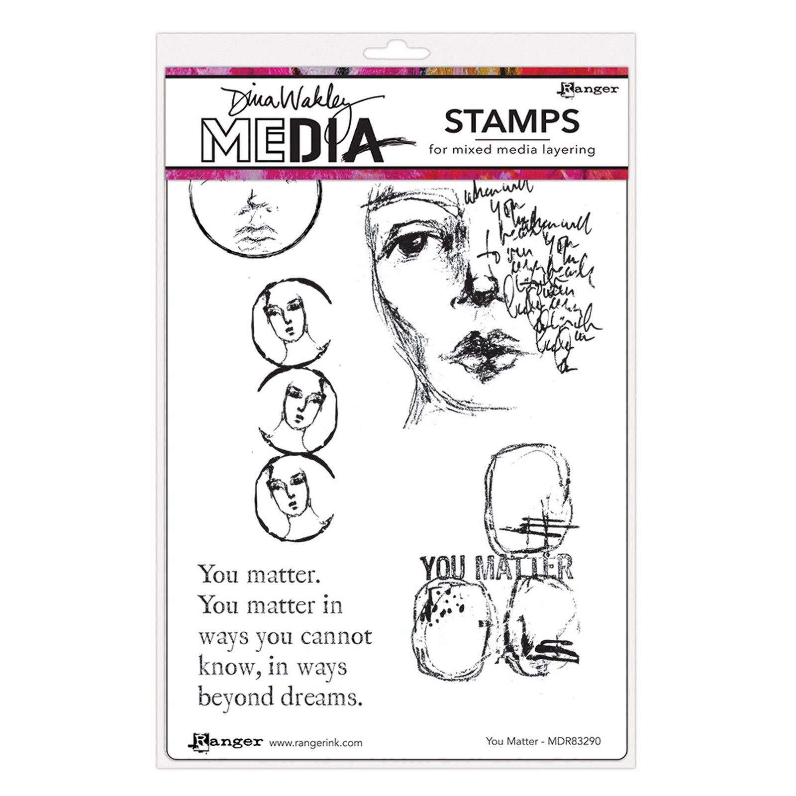 Ranger • Dina Wakley MEdia Cling Stamps You Matter