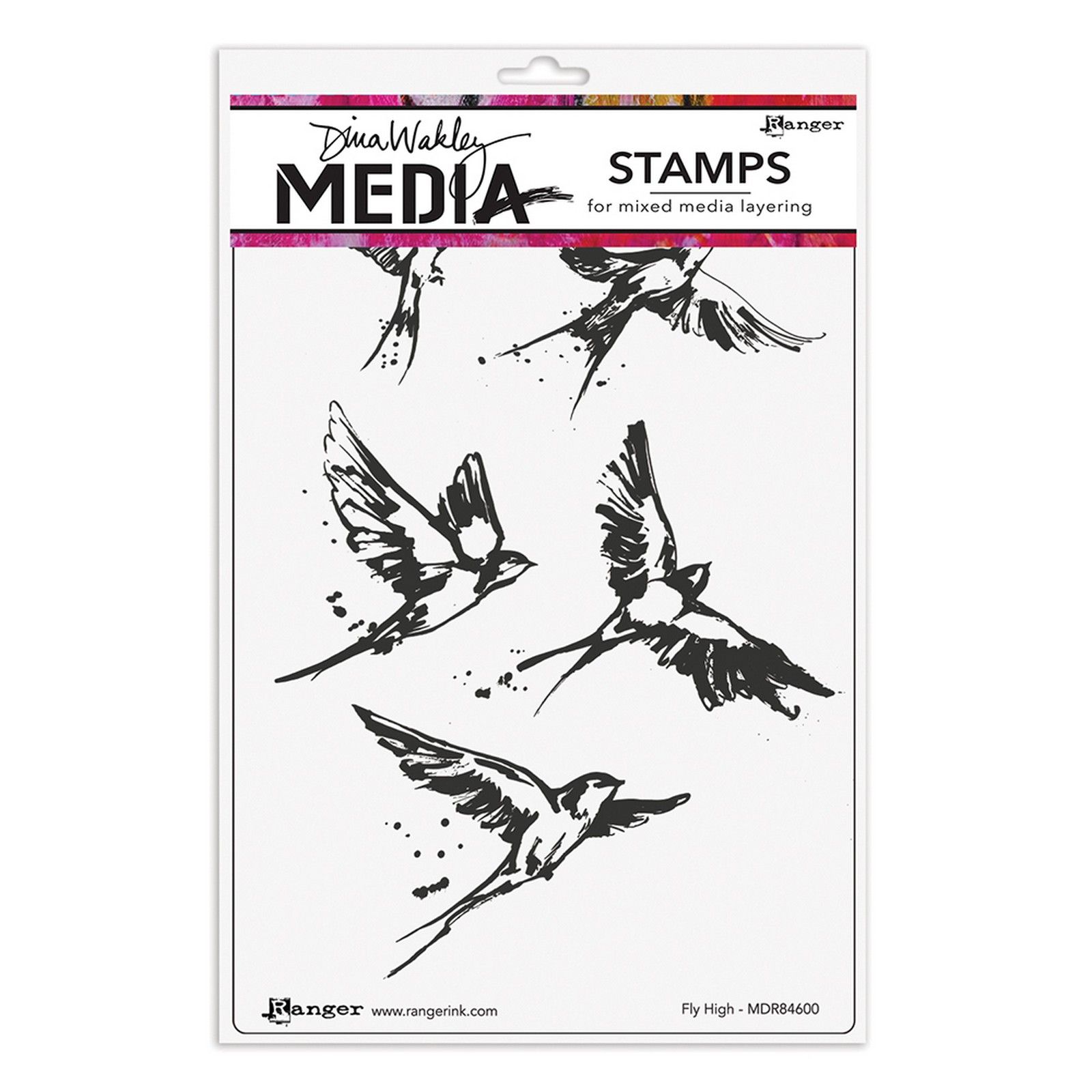 Ranger • Dina Wakley MEdia Cling Stamps Fly High