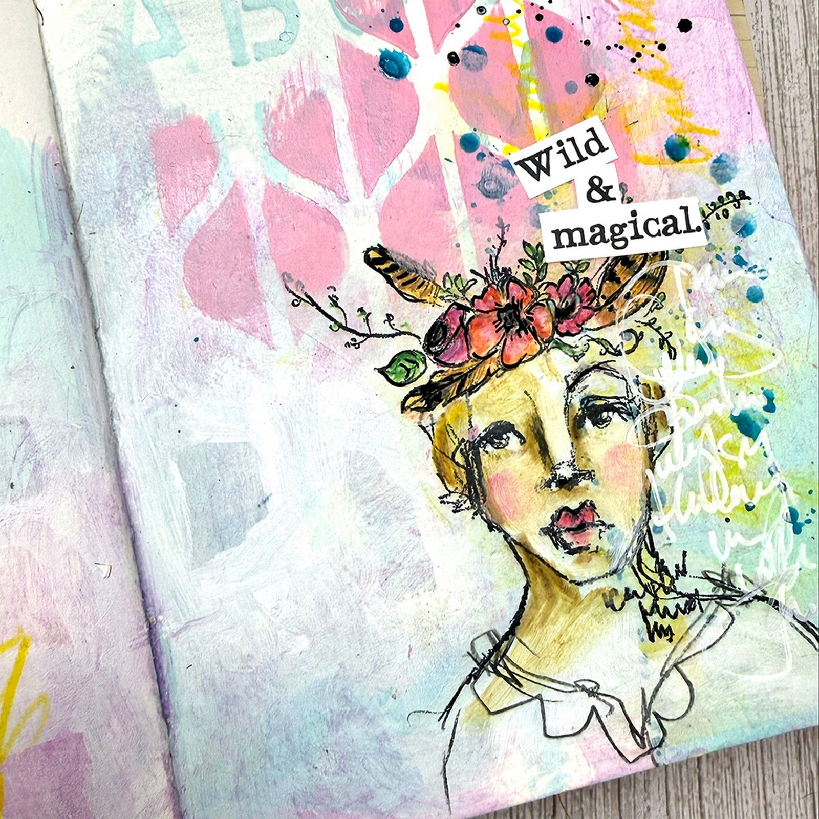 Ranger • Dina Wakley MEdia Cling Stamps Flower Crowns