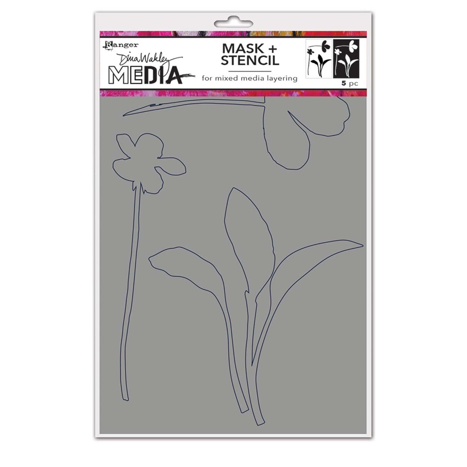 Ranger • Dina Wakley media stencils Sprouts