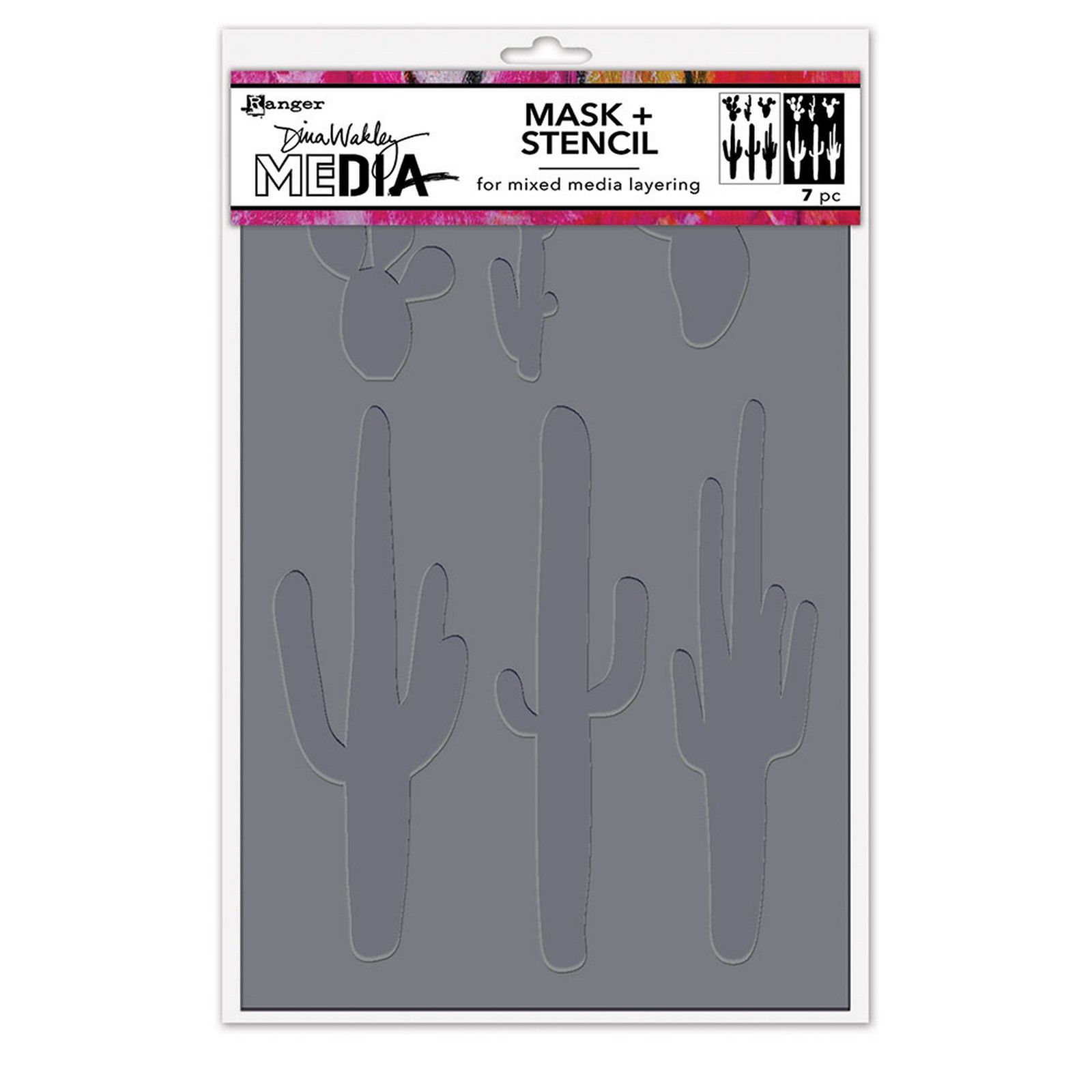 Ranger • Dina Wakley MEdia Stencil Cactus Masks