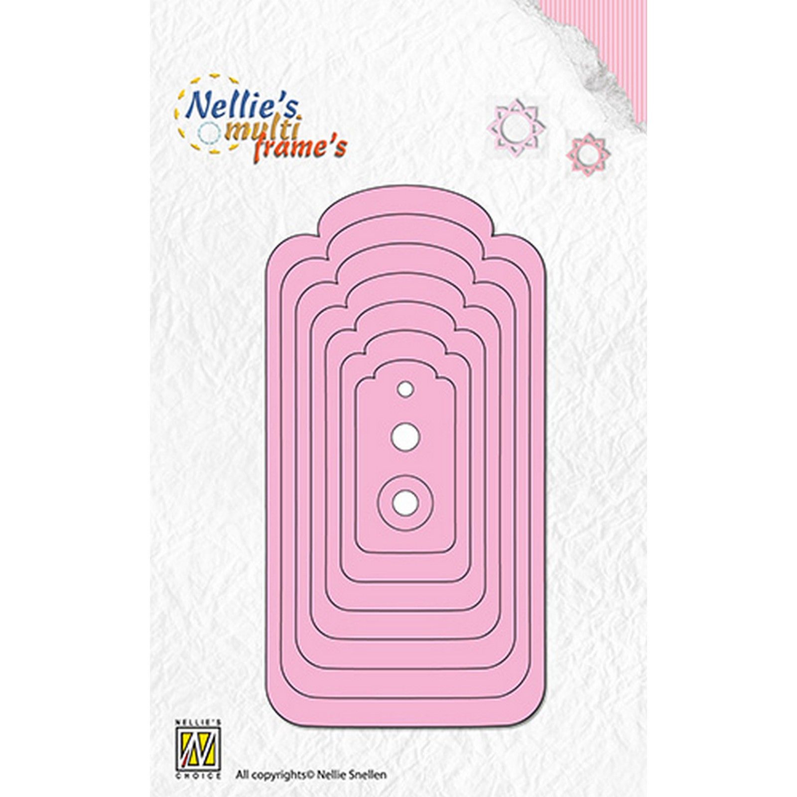 Nellie's Choice • Multi Frame Dies Tags-4 Curved Corners