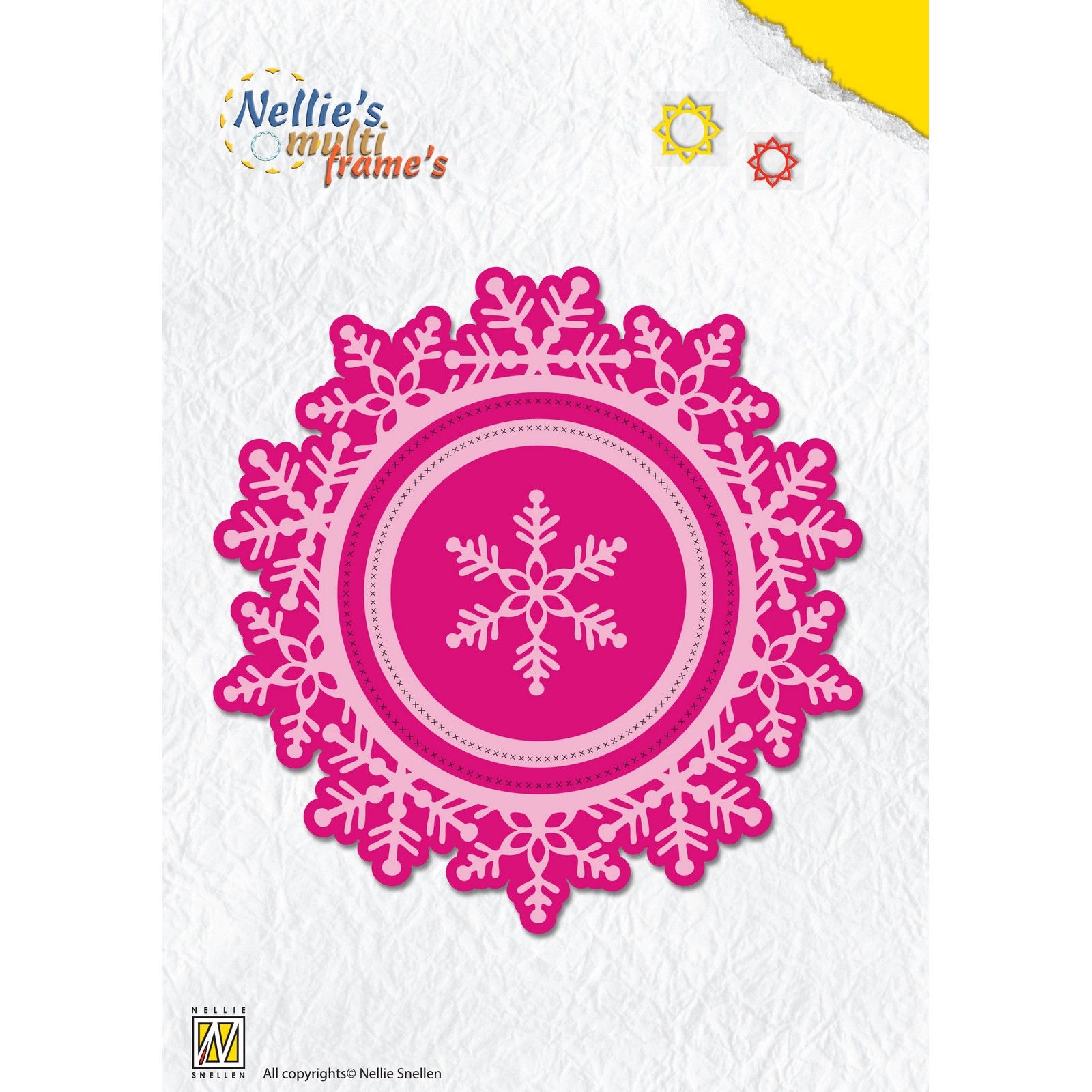 Nellie's Choice • Multi Frame Dies Round Christmas Wreath Snowflake