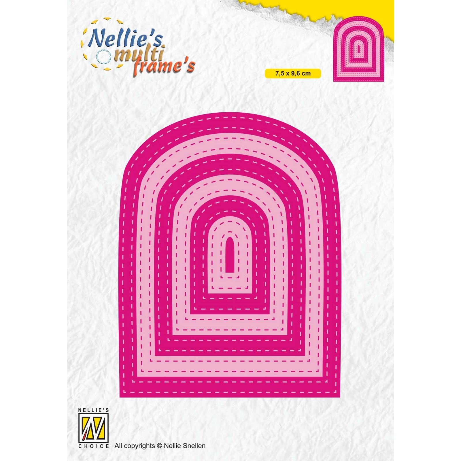 Nellie's Choice • Multi Frame Dies Stitched Arch 75x96mm