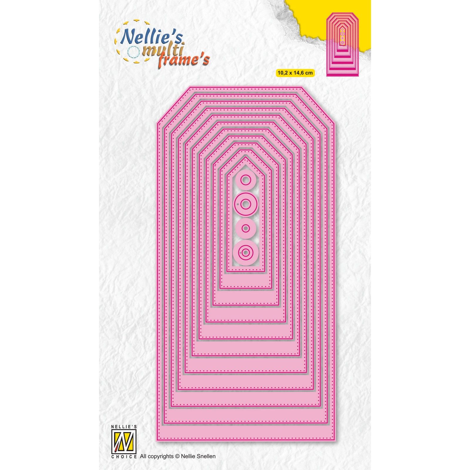 Nellie's Choice • Multi Frame Dies Continue Stitched Straight Tags Max. 148x72mm