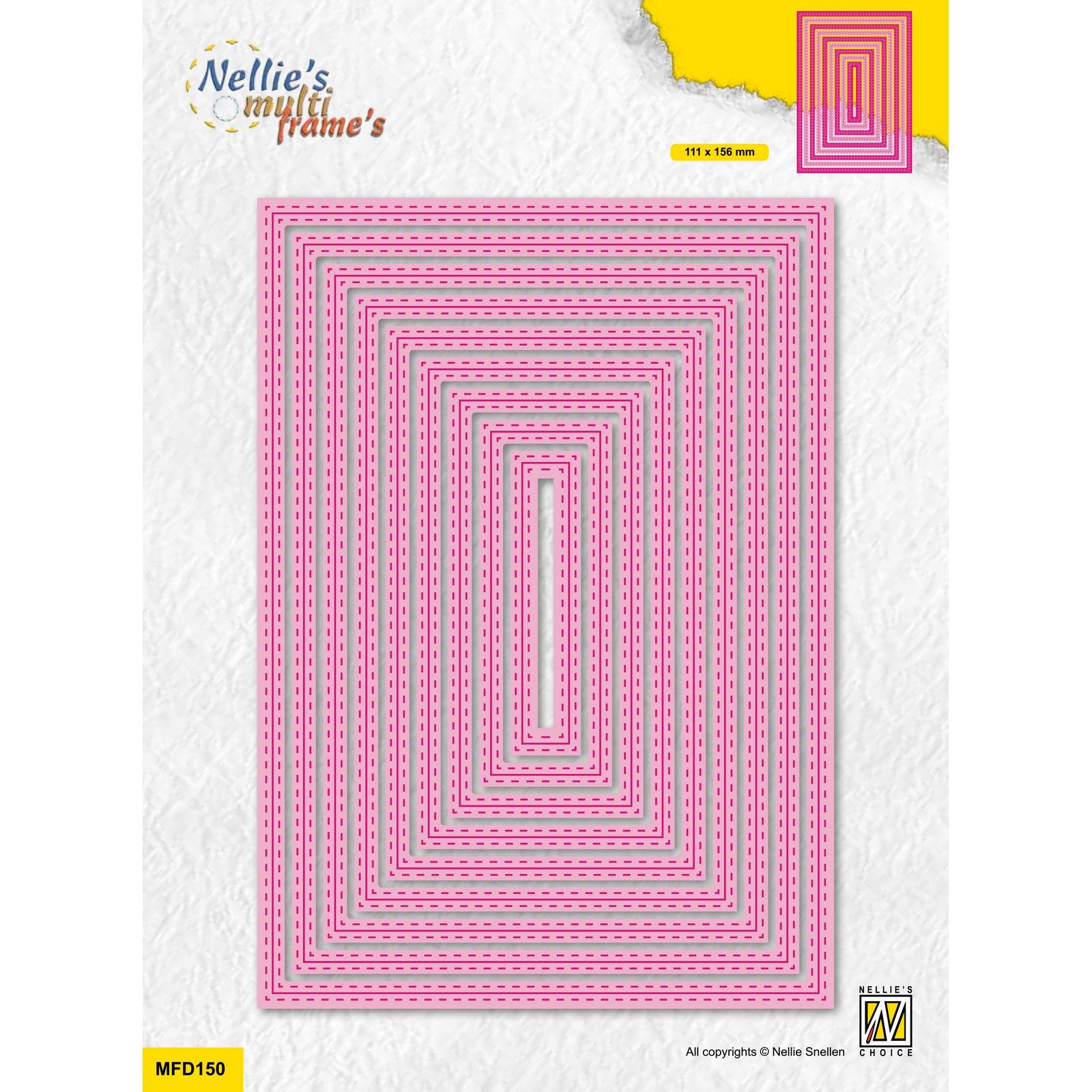 Nellie's Choice • Multi Frame Dies Continue Double Stitchlines Rectangle