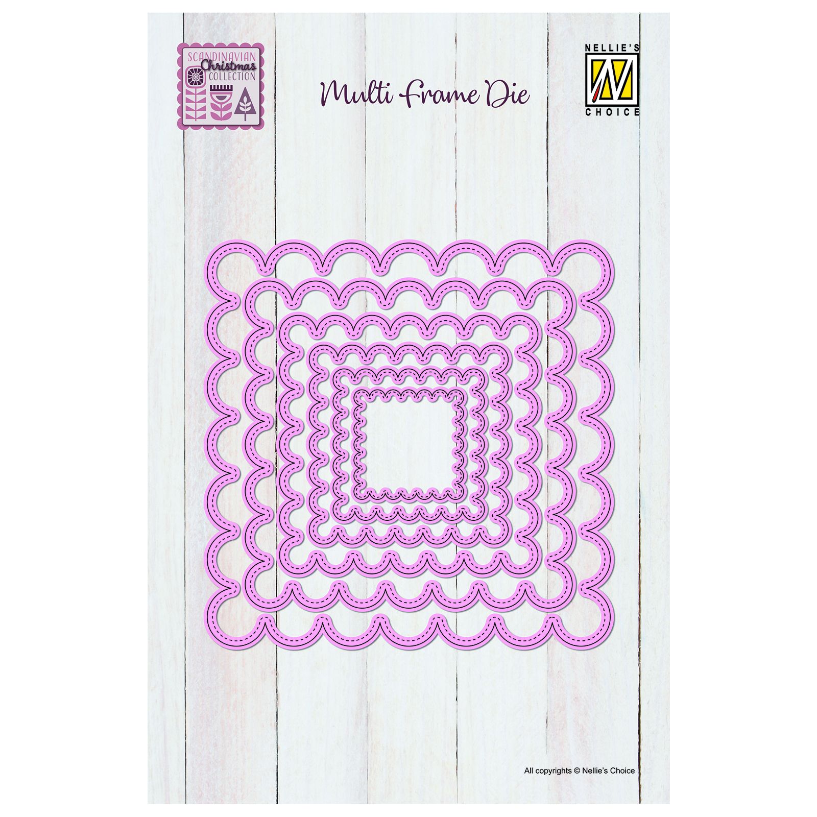 Nellie's Choice • Multi Frame Die Scalloped Square 6pcs