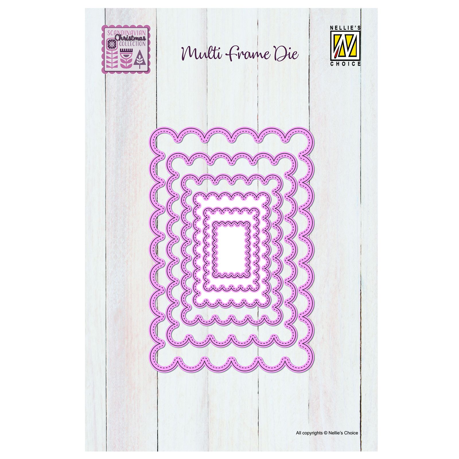 Nellie's Choice • Multi Frame Die Scalloped Rectangle 6pcs