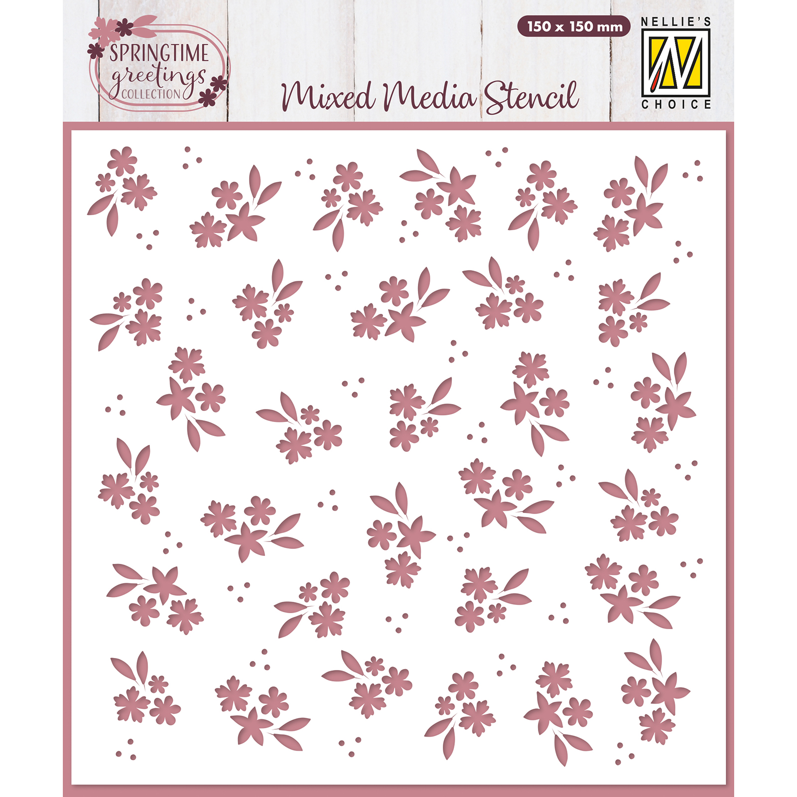 Nellie's Choice • Stencil Spring Flowers 6x6in