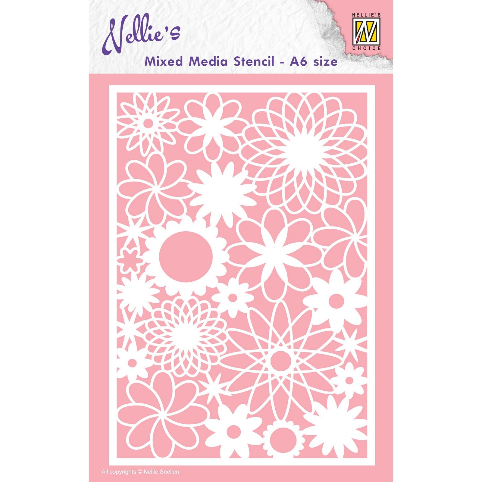 Nellie's Choice • Stencil A6 Size Flowers