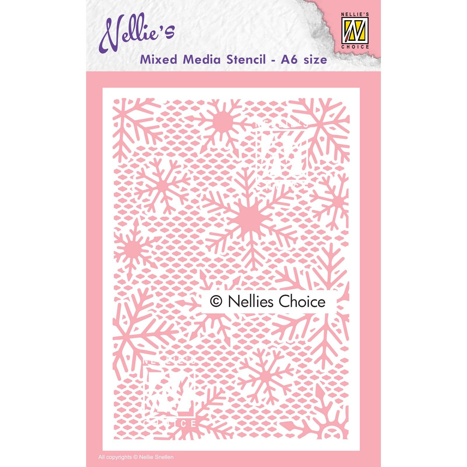 Nellie's Choice • Stencil A6 Size Small Snowflakes