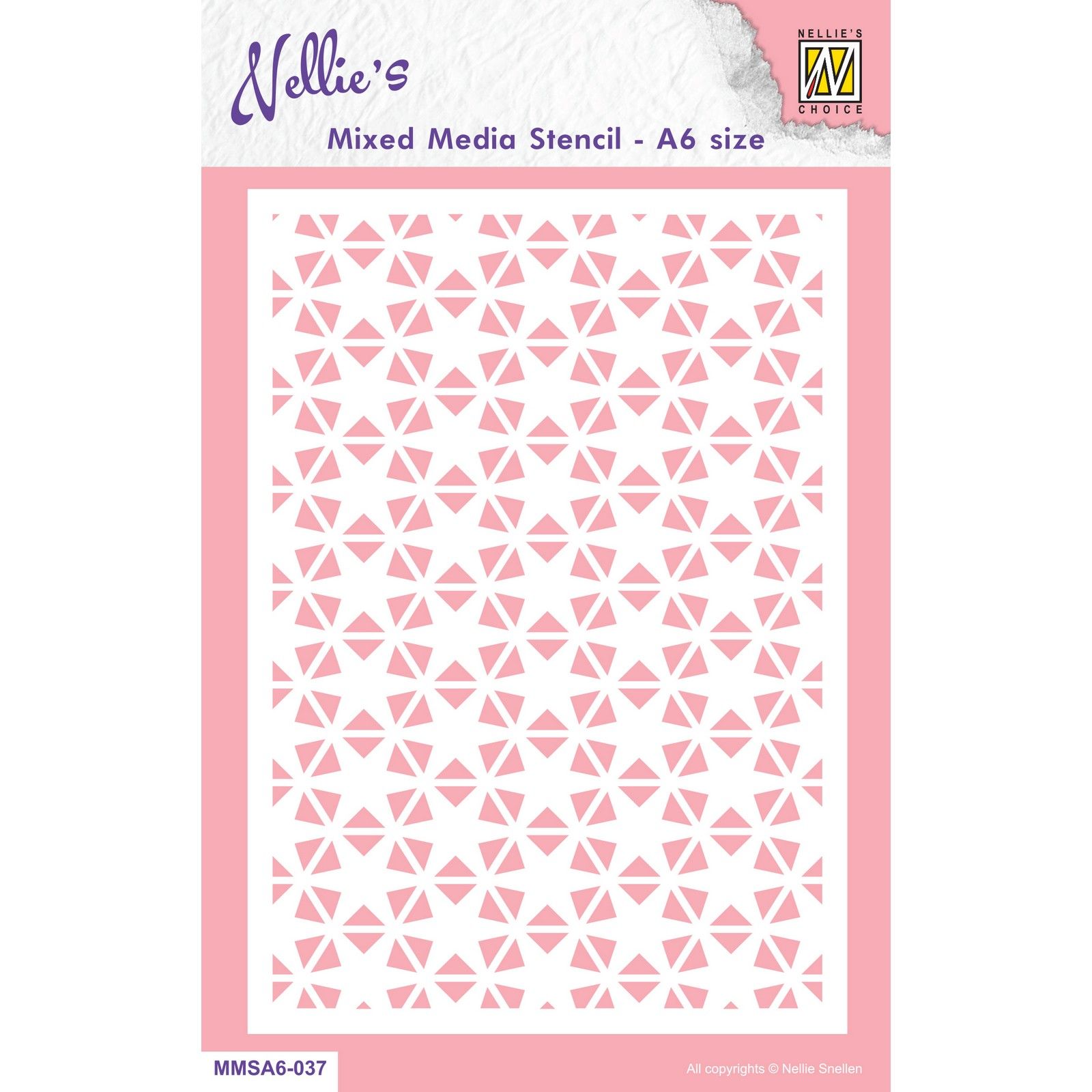 Nellie's Choice • Stencil A6 Size Christmas Background Star-2