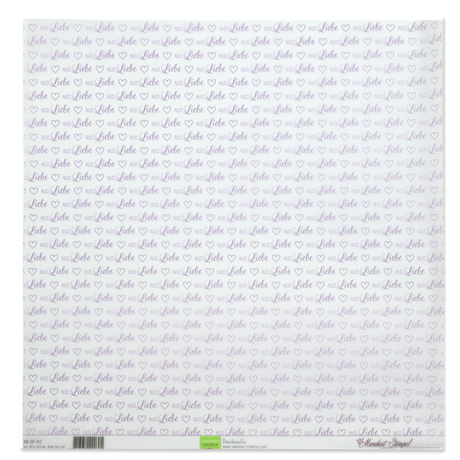 Mundart Stempel • Vellum paper alles Liebe