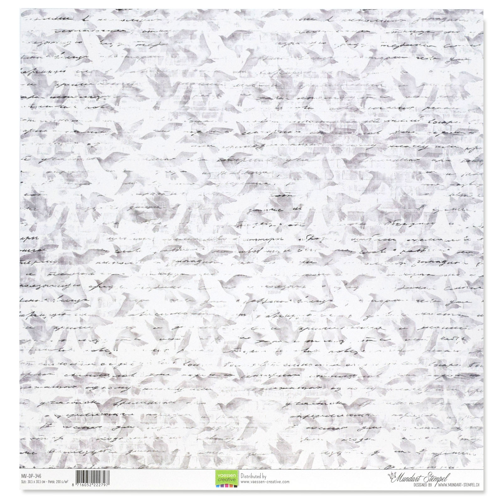 Mundart Stempel • Papier avec pigeons
