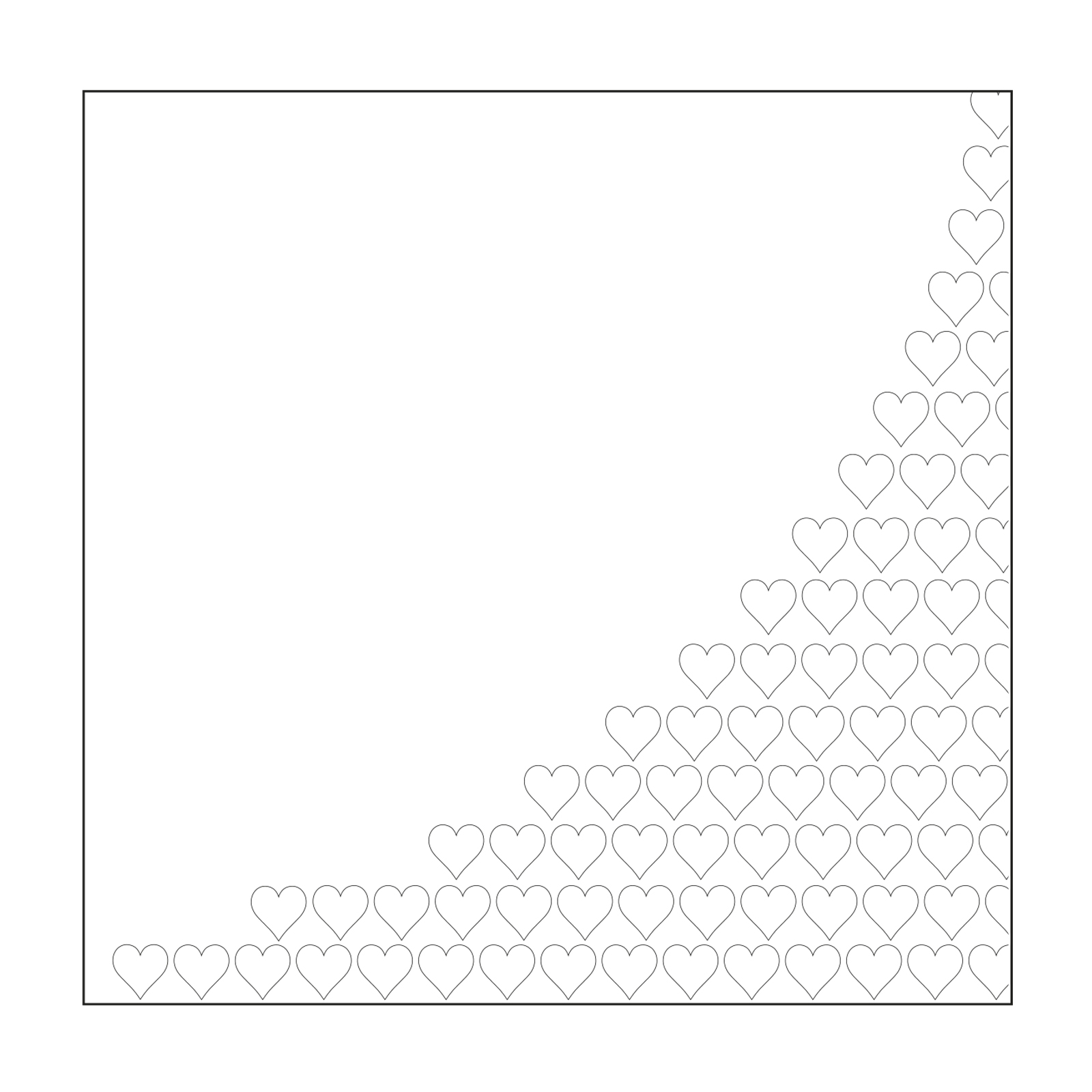 Mundart Stempel • Embossing folder hearts half