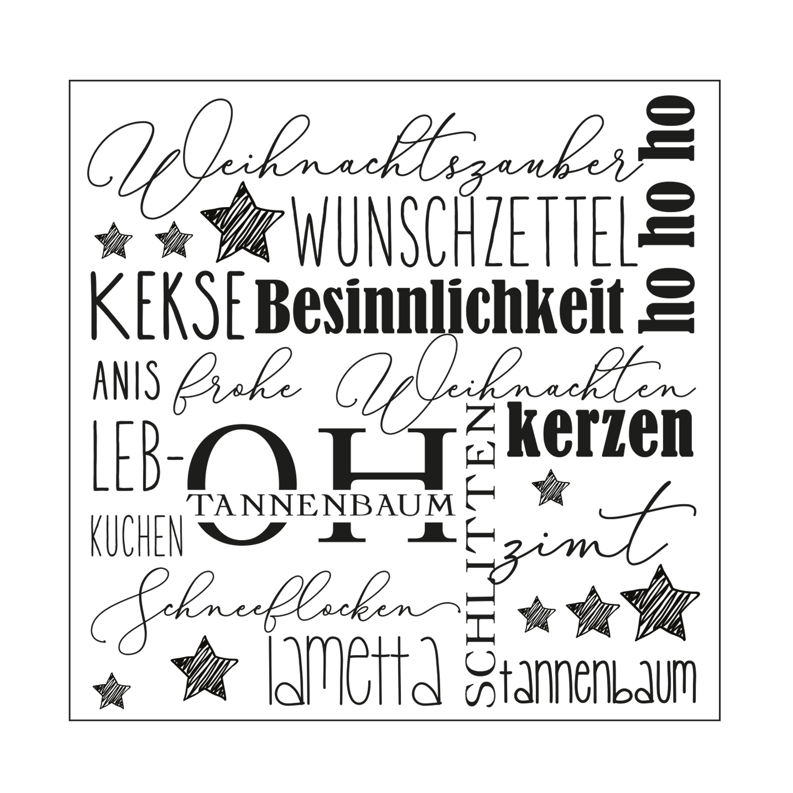 Mundart Stempel • Embossing folder German text "Weihnachten"