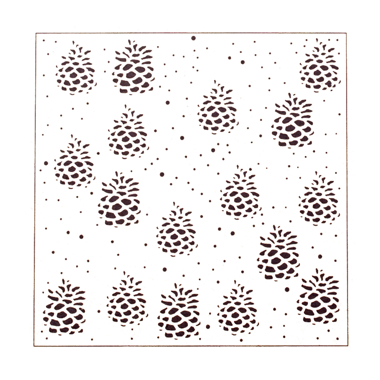 Mundart Stempel • Embossing folder pine cones
