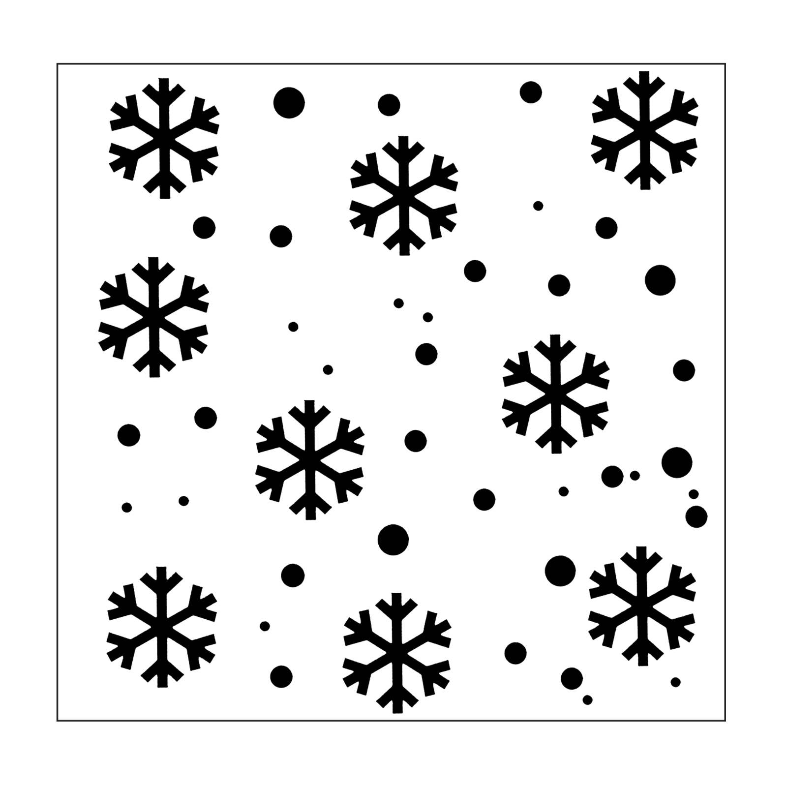 Mundart Stempel • Plantilla Snow Flakes