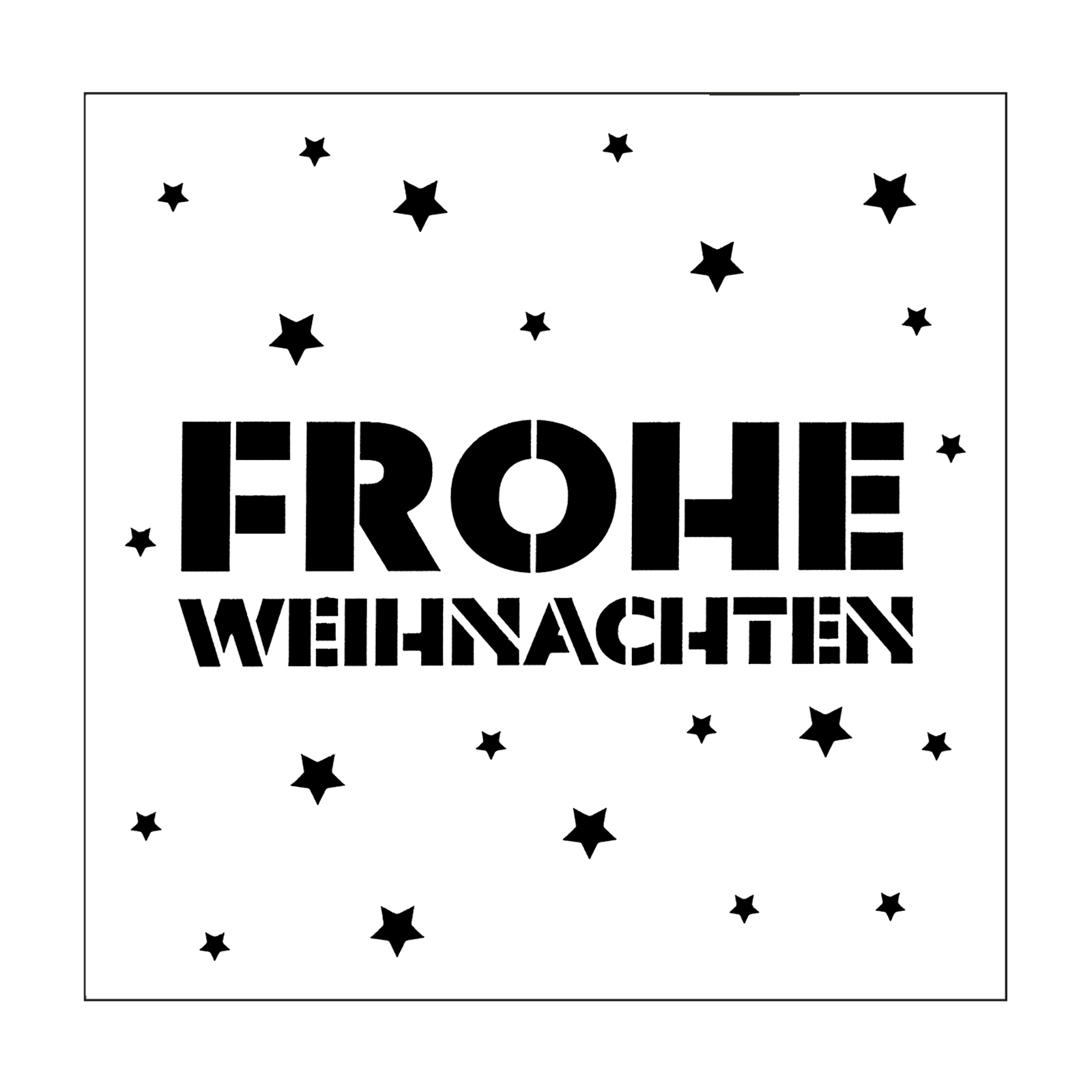Mundart Stempel • Stencil German text "Frohe Weihnachten"