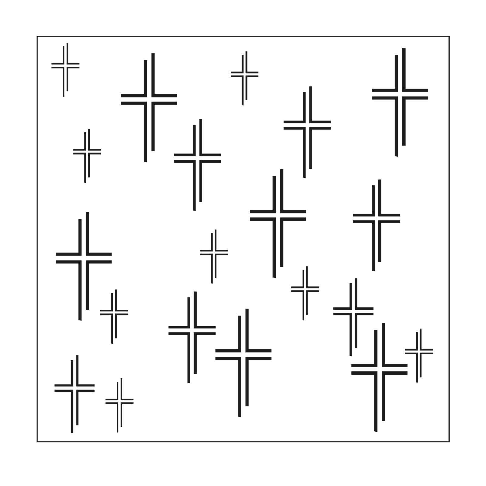 Mundart Stempel • Stencil Cross