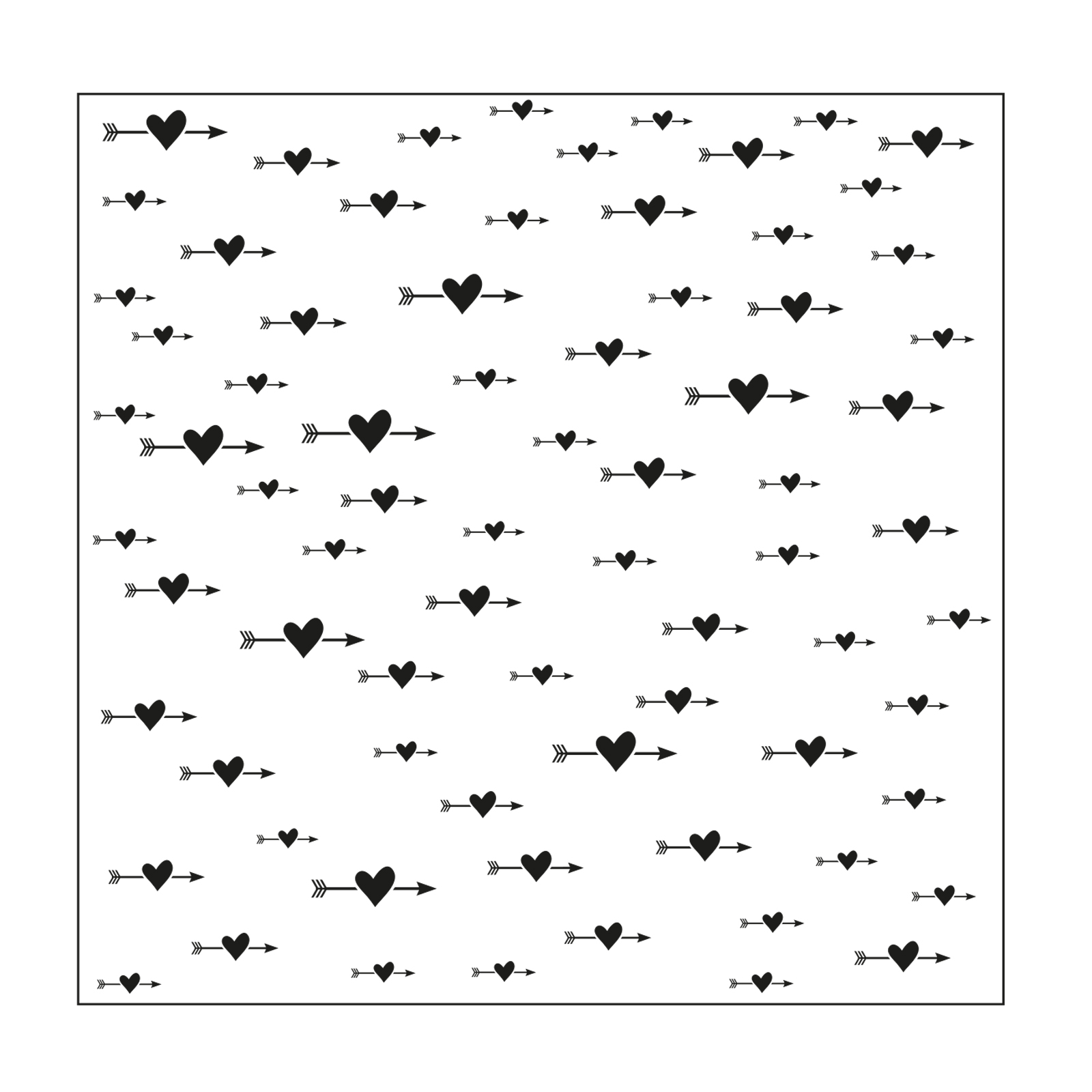 Mundart Stempel • Stencil Heart with Arrow