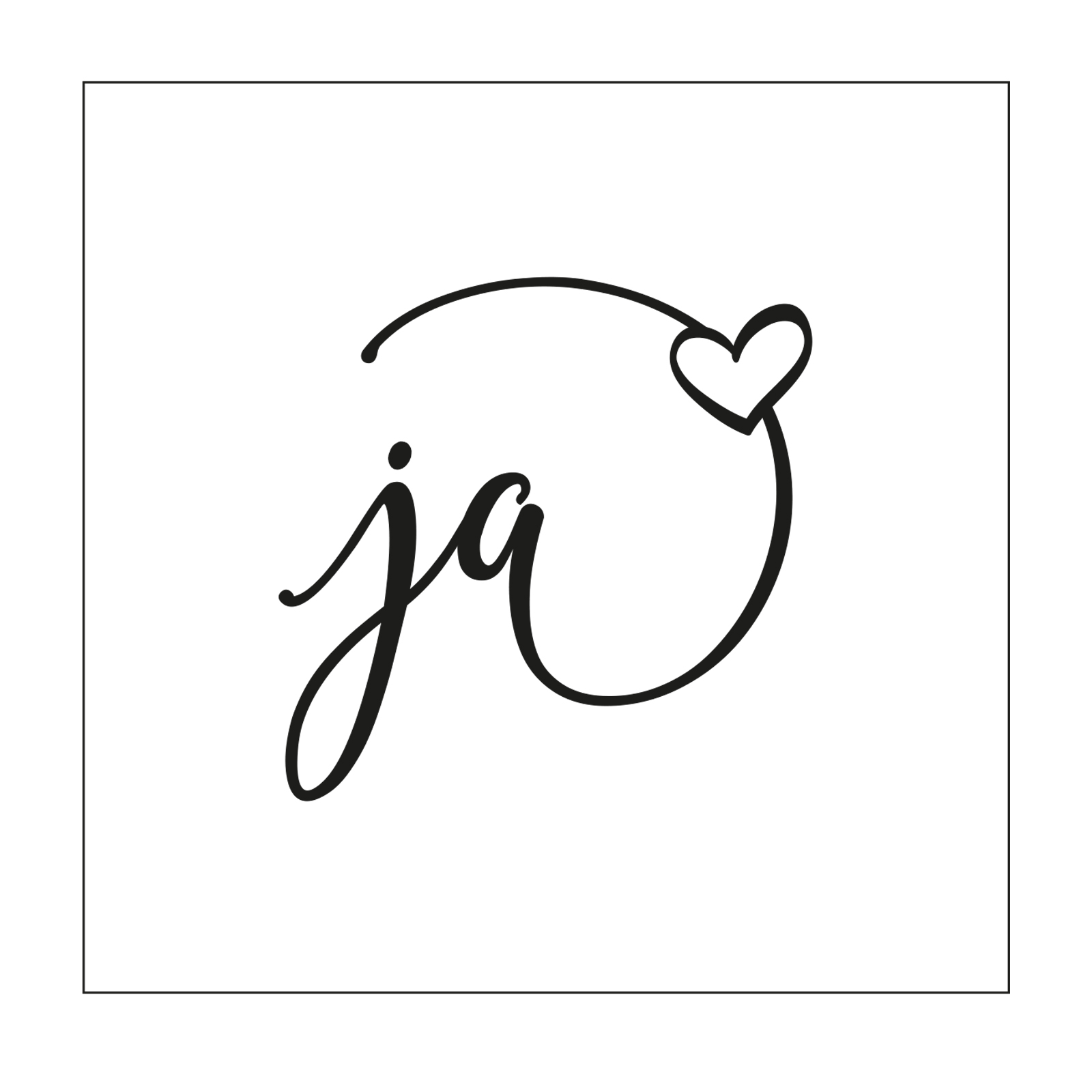 Mundart Stempel • Stencil Duitse tekst "Ja"