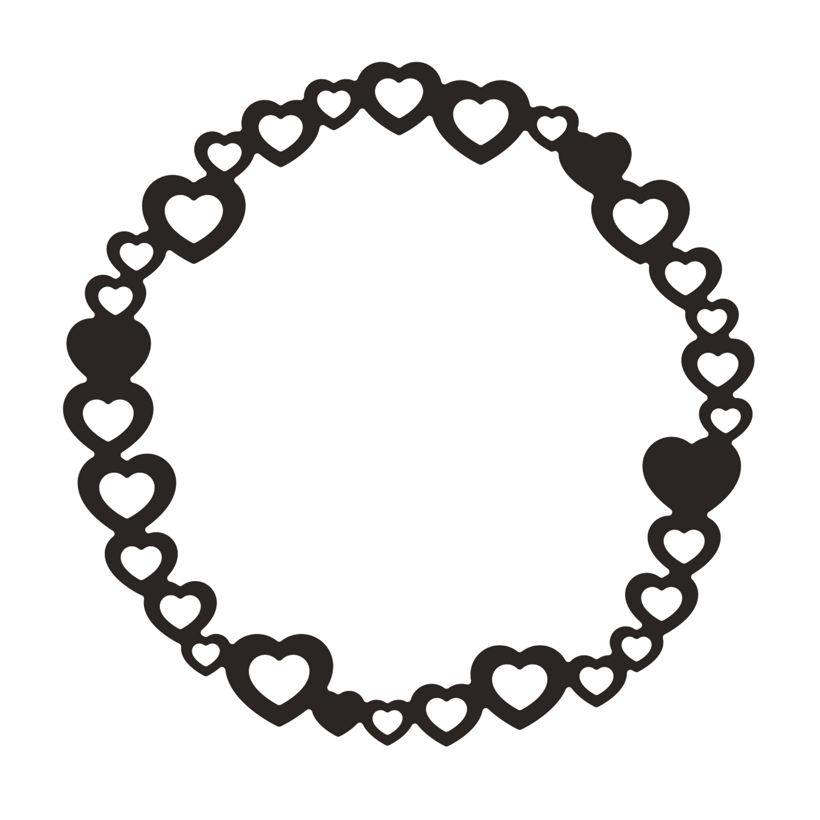 Mundart Stempel • Matrice de découpe wreath with hearts