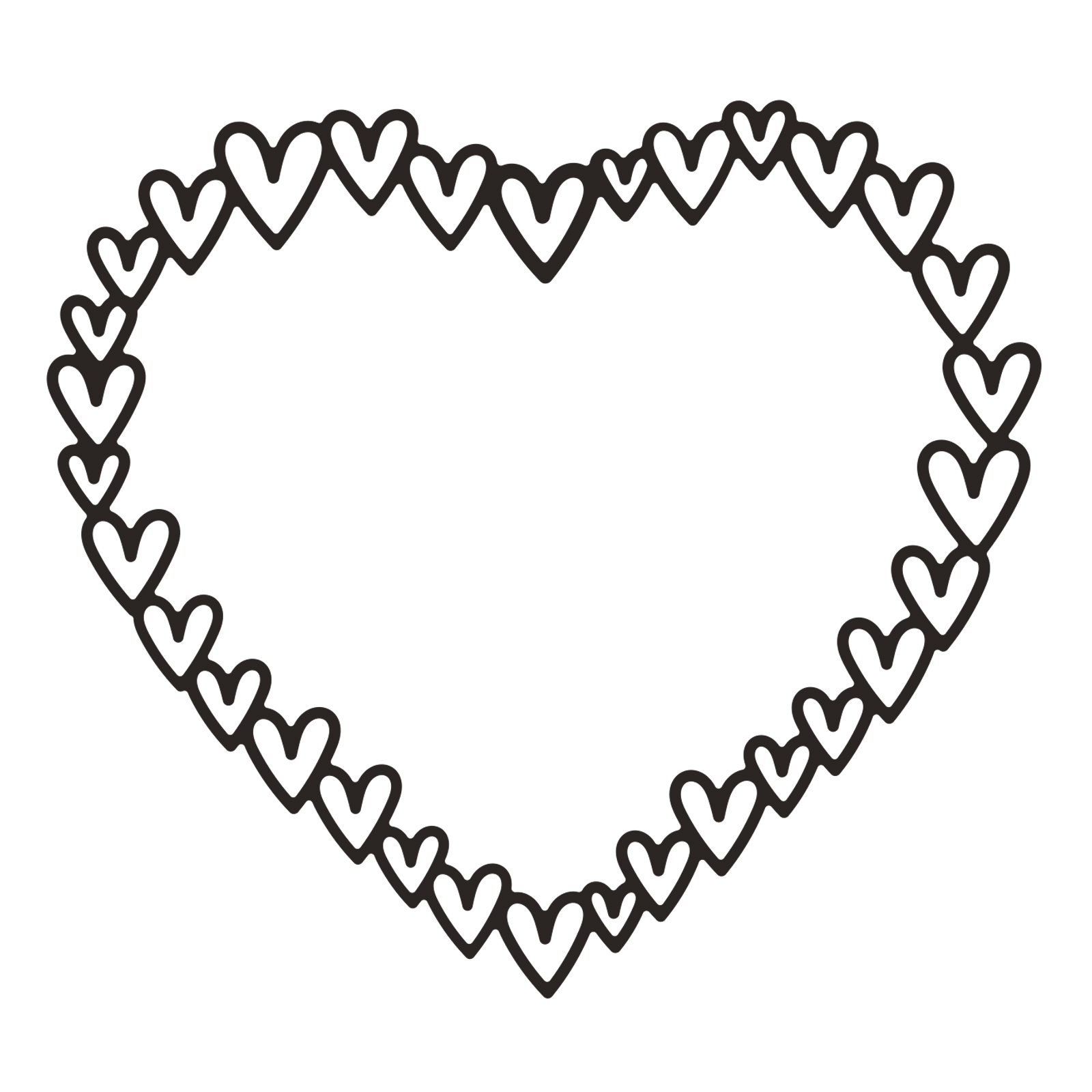 Mundart Stempel • Cutting Die heart frame