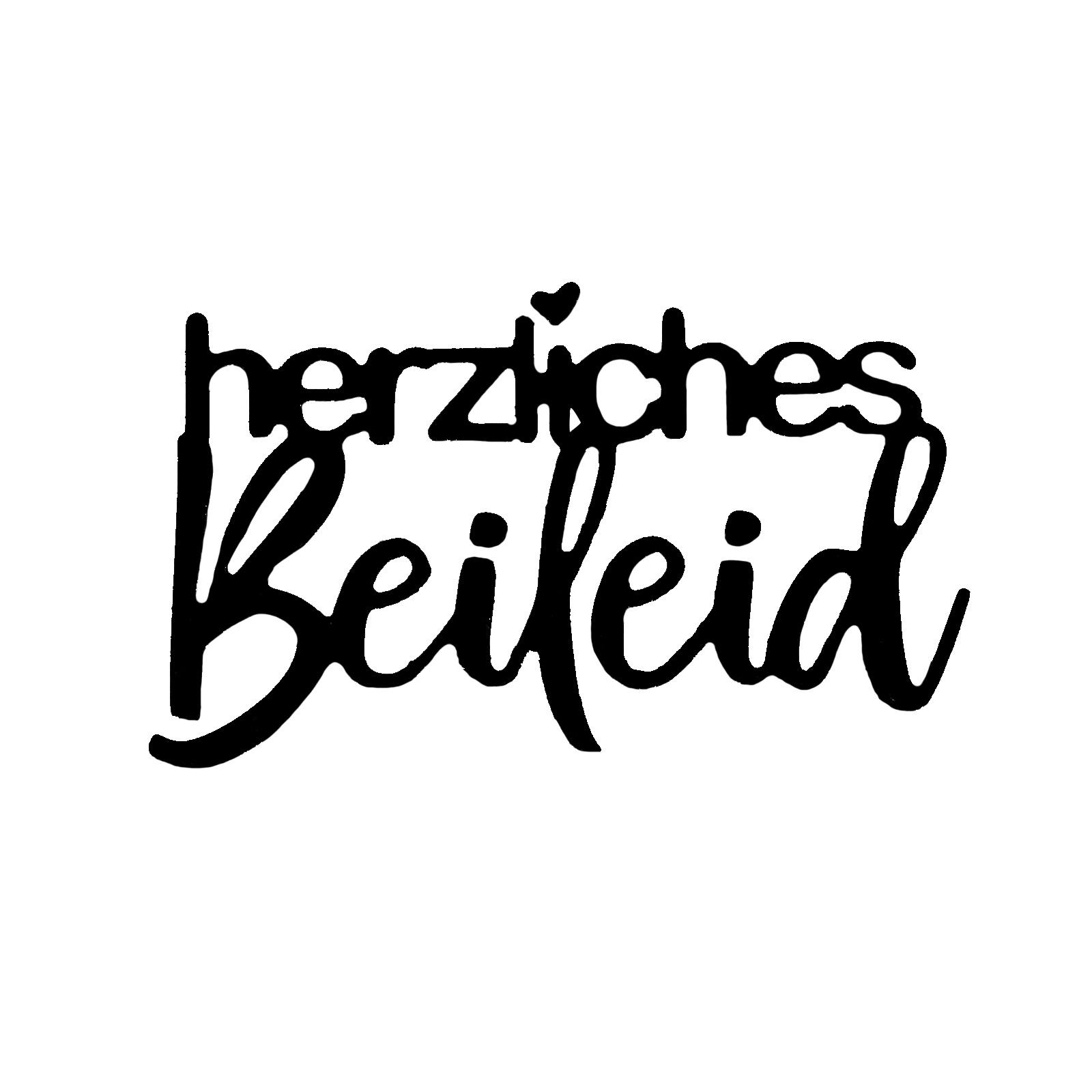 Mundart Stempel • Matrice de découpe avec texte allemand "herzliches Beileid"